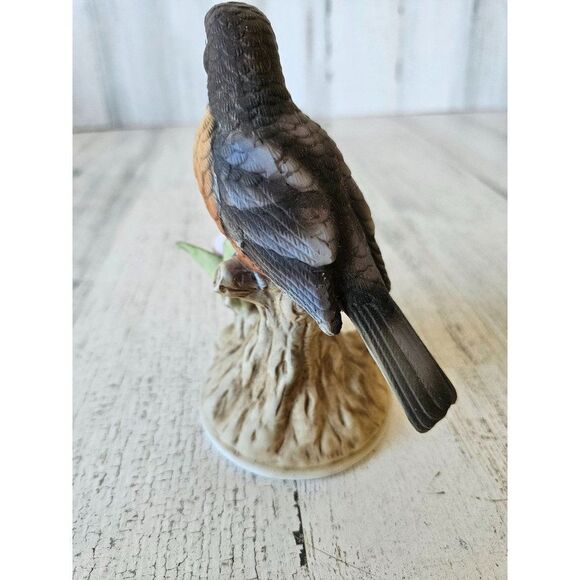 Andrea Robin vintage 9386 porcelain figurine bird realistic flowers life-like st - Picture 3 of 8
